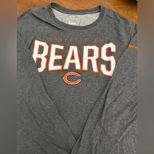 Nike Gray and Orange Bears Long Sleeve Tee